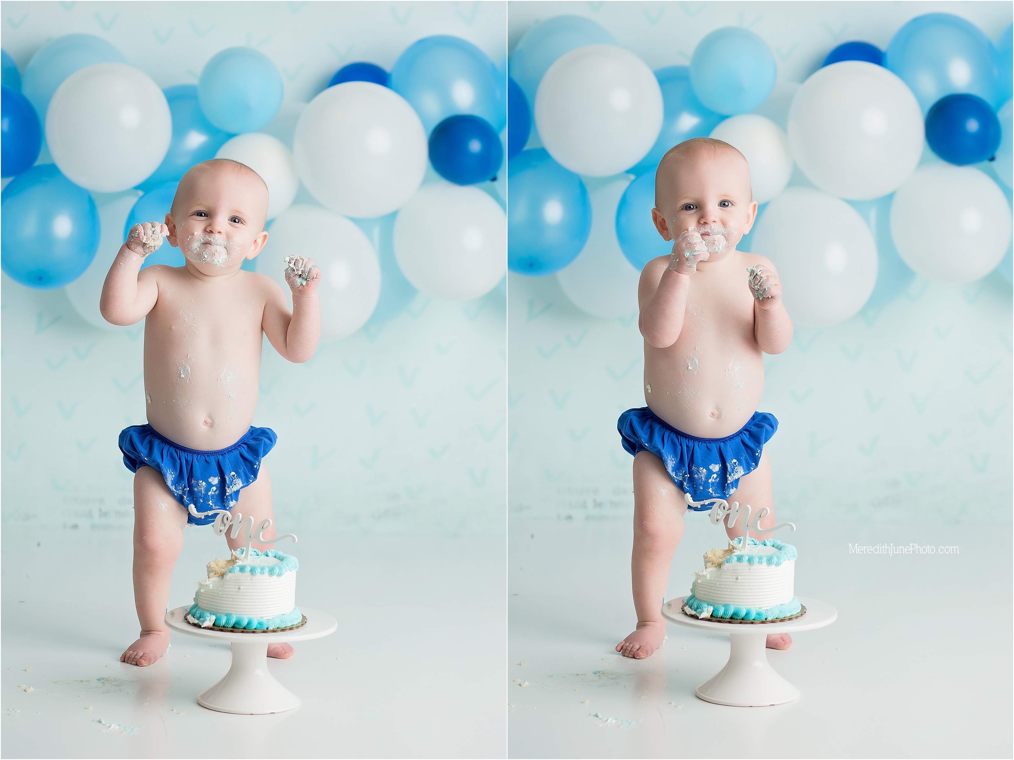 Baby Payne during his cake smash session 