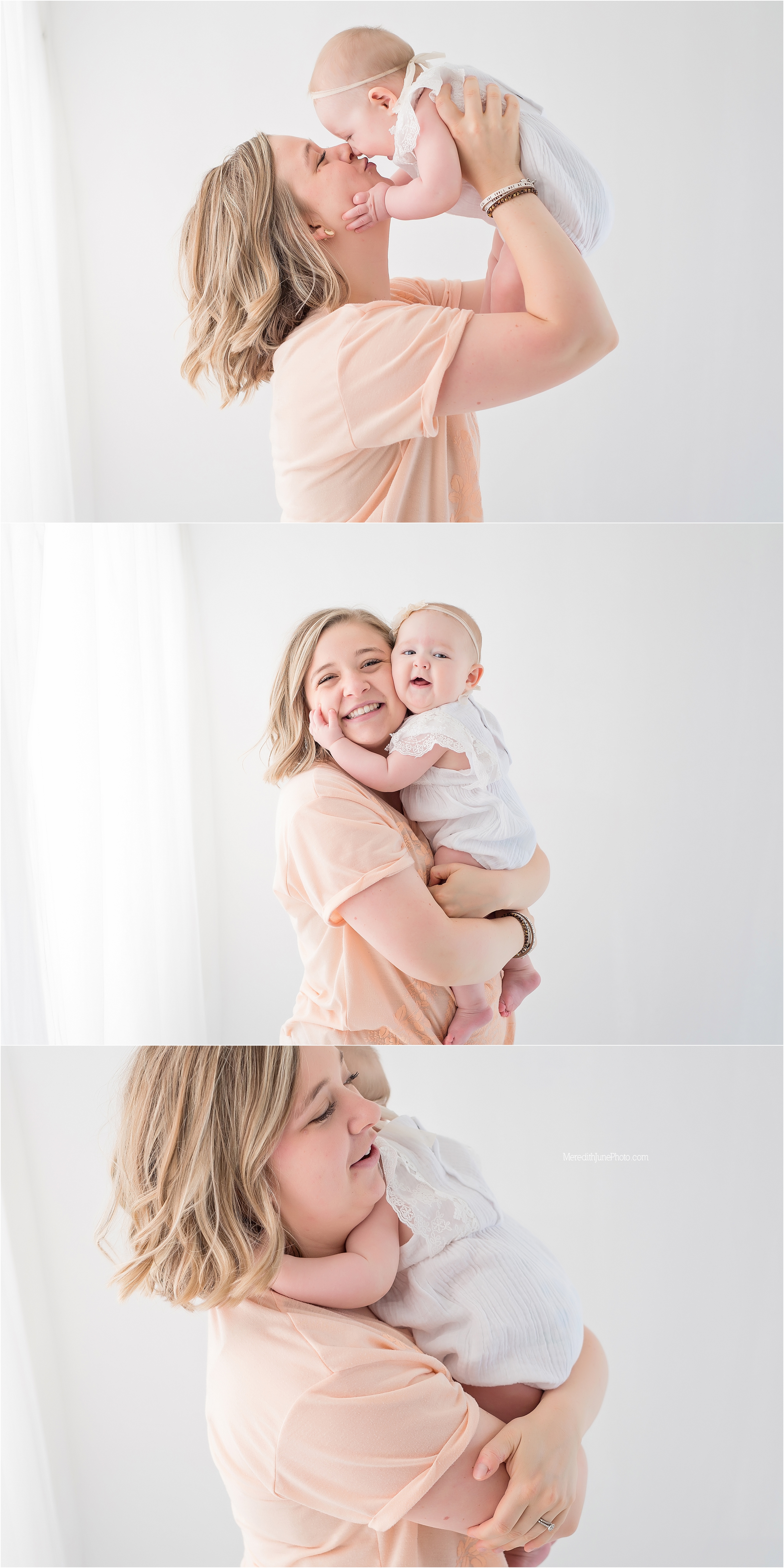 mommy and baby girl shots during milestone session
