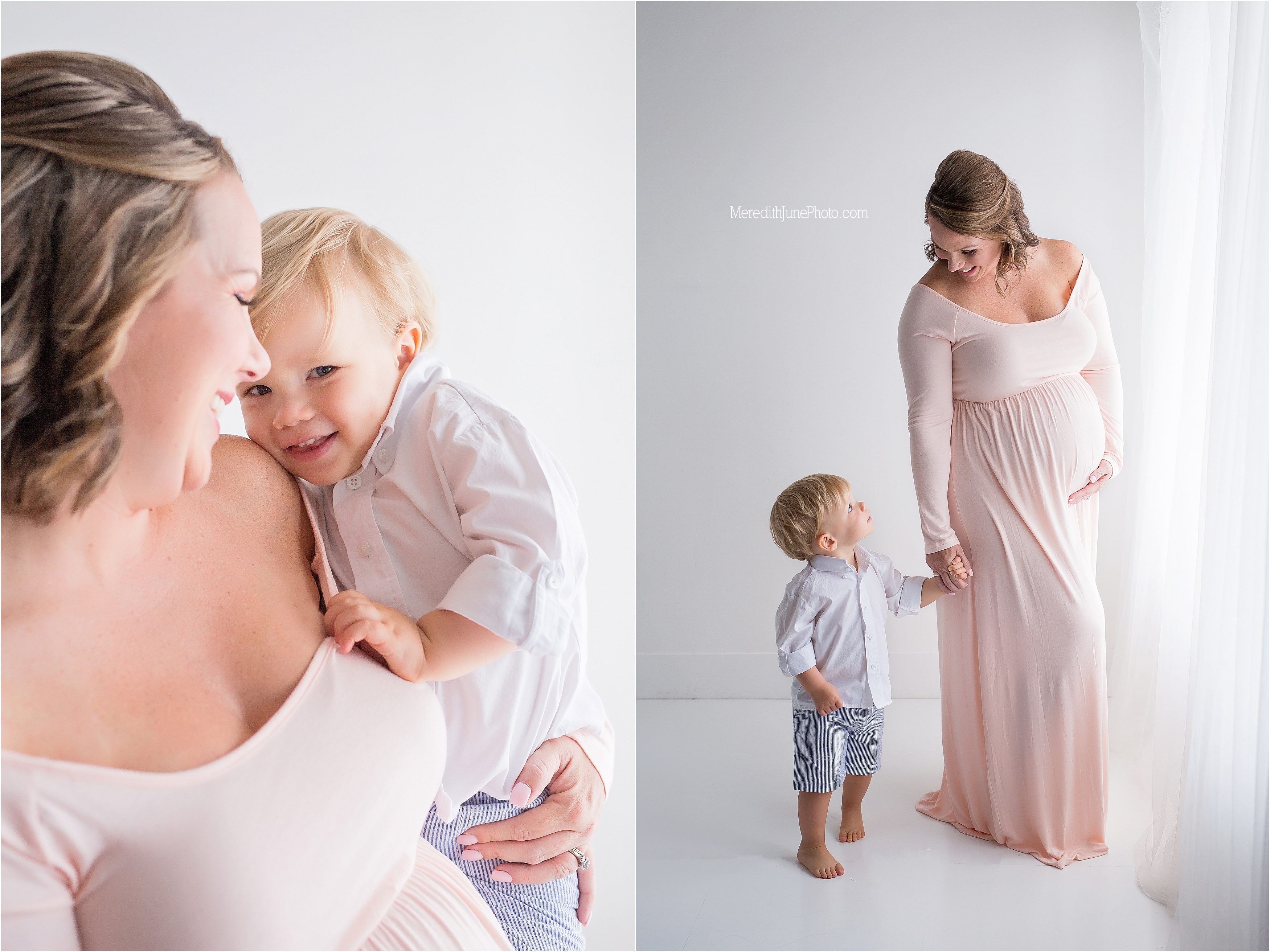 gorgeous studio maternity session at Meredith June Photography