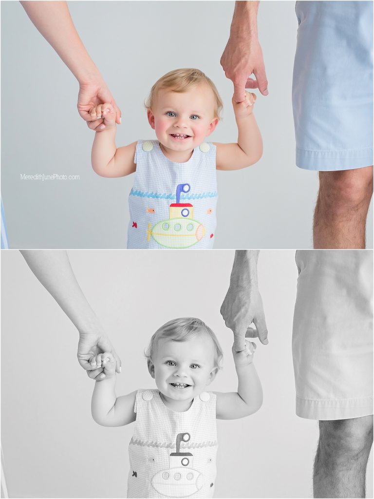 adorable one year session for baby boy