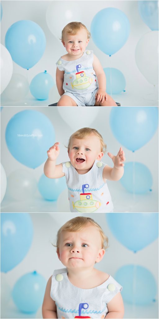 light and bright baby blue one year session