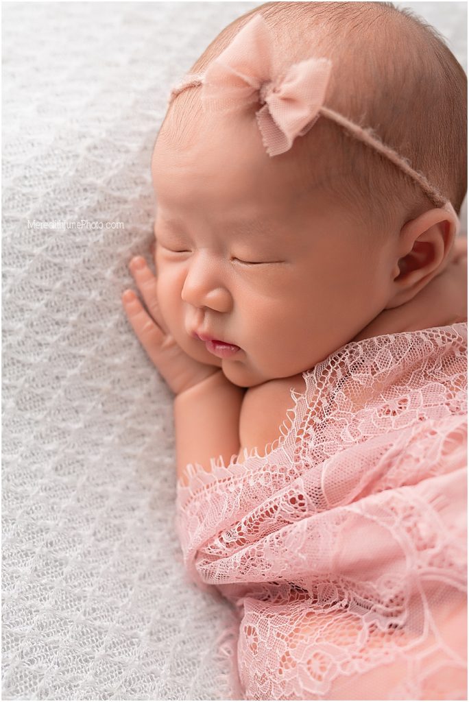 newborn session for baby girl 