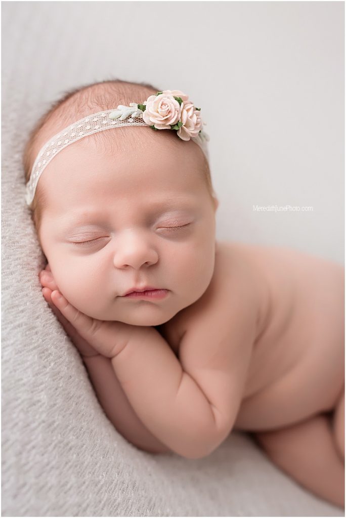 baby girl newborn pictures in Charlotte NC 