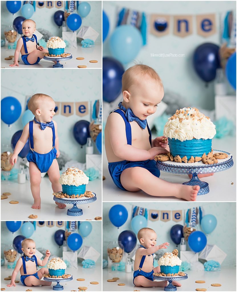 first birthday session for baby boy at meredith june photography in Charlotte, NC