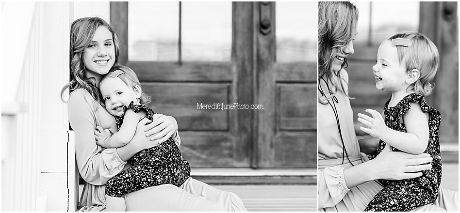 Outdoor family photo shoot by Meredith June Photography in Charlotte area