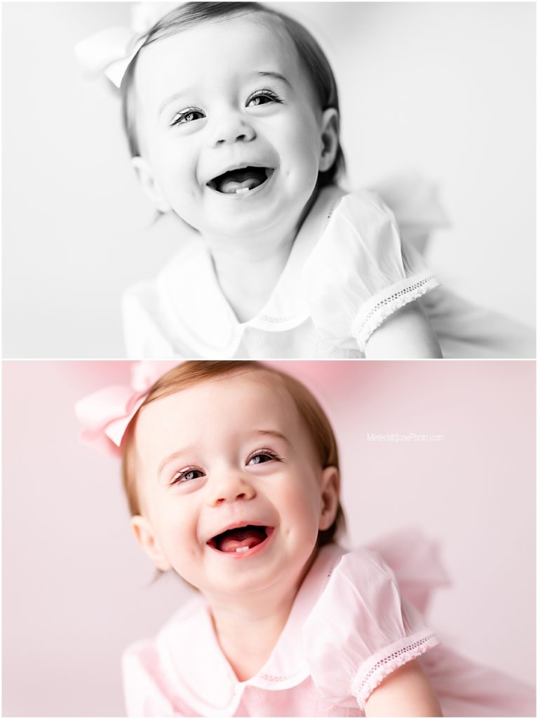 first birthday pictures for baby girl at meredith june photography in charlotte nc 