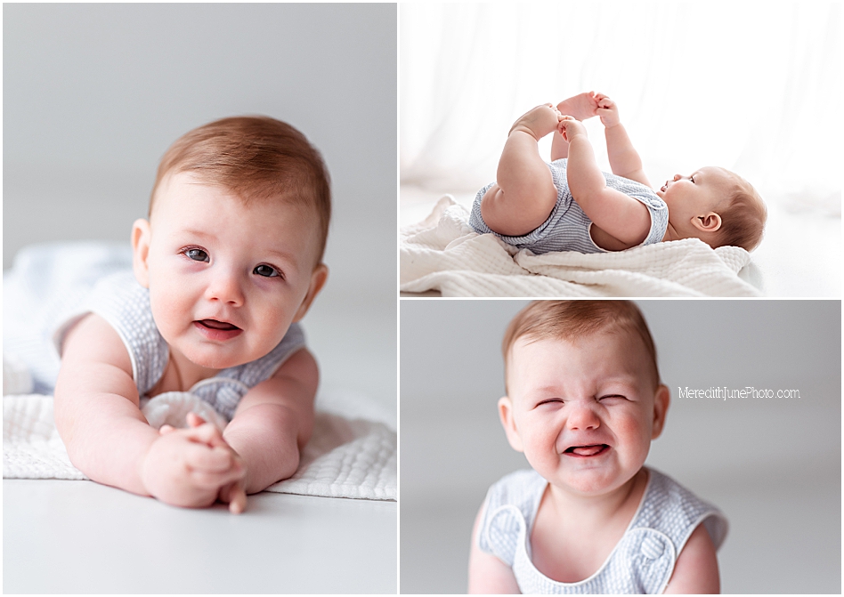 6 Months Old  Baby Boy Milestone Session in Charlotte, NC
