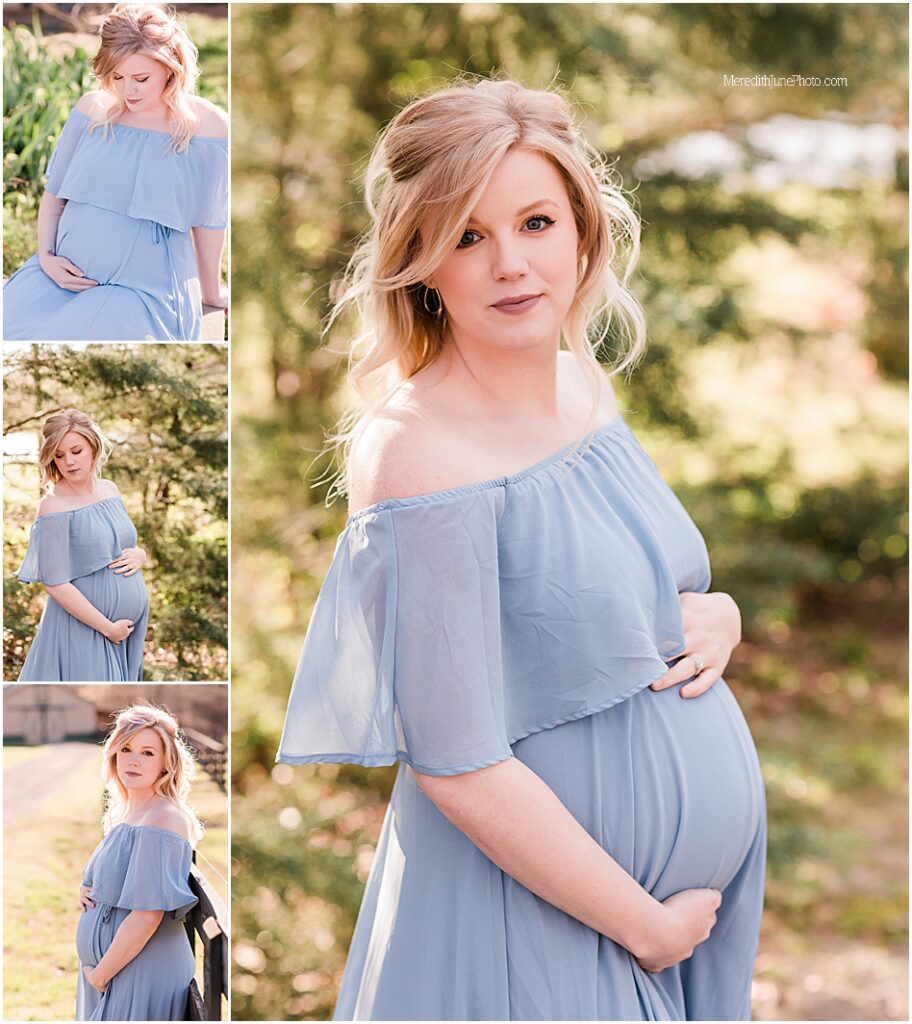 Outdoor winter pregnancy photos in Charlotte, NC