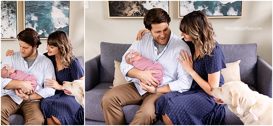 newborn with family lifestyle photos